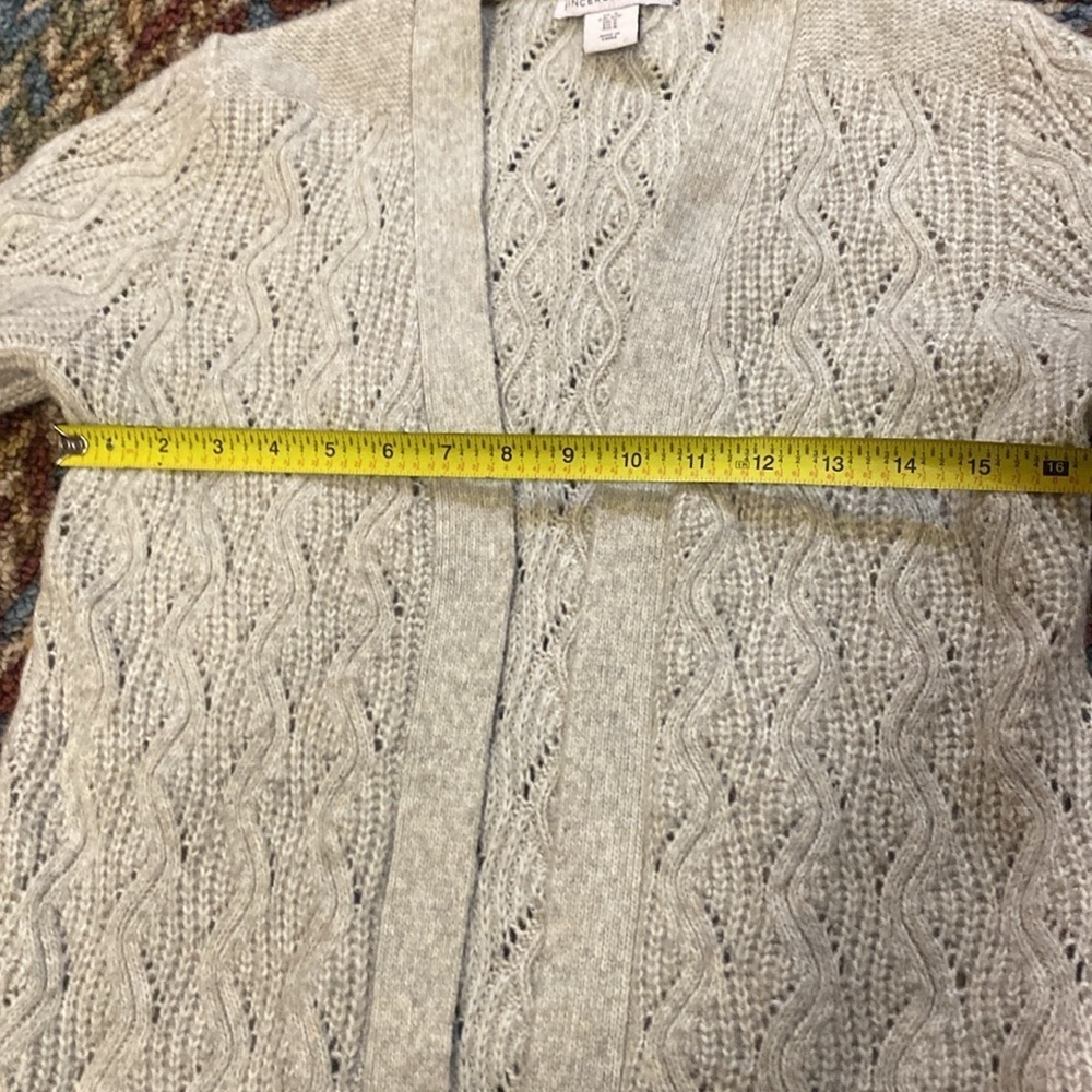 Sincerely Jules Size Small Knit Duster / Cardigan Cream - Picture 7 of 9
